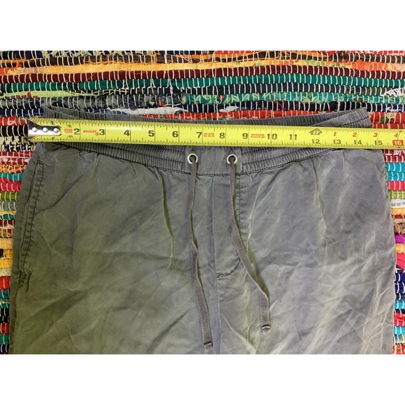 H&M LOGG Pants Size 8 Gray Green Elastic Waist Pockets Drawstring - Picture 6 of 10